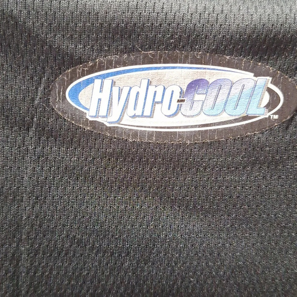 F mens HydroCool solid black short sleeve stretch shirt size XL  NWT - Picture 7 of 9